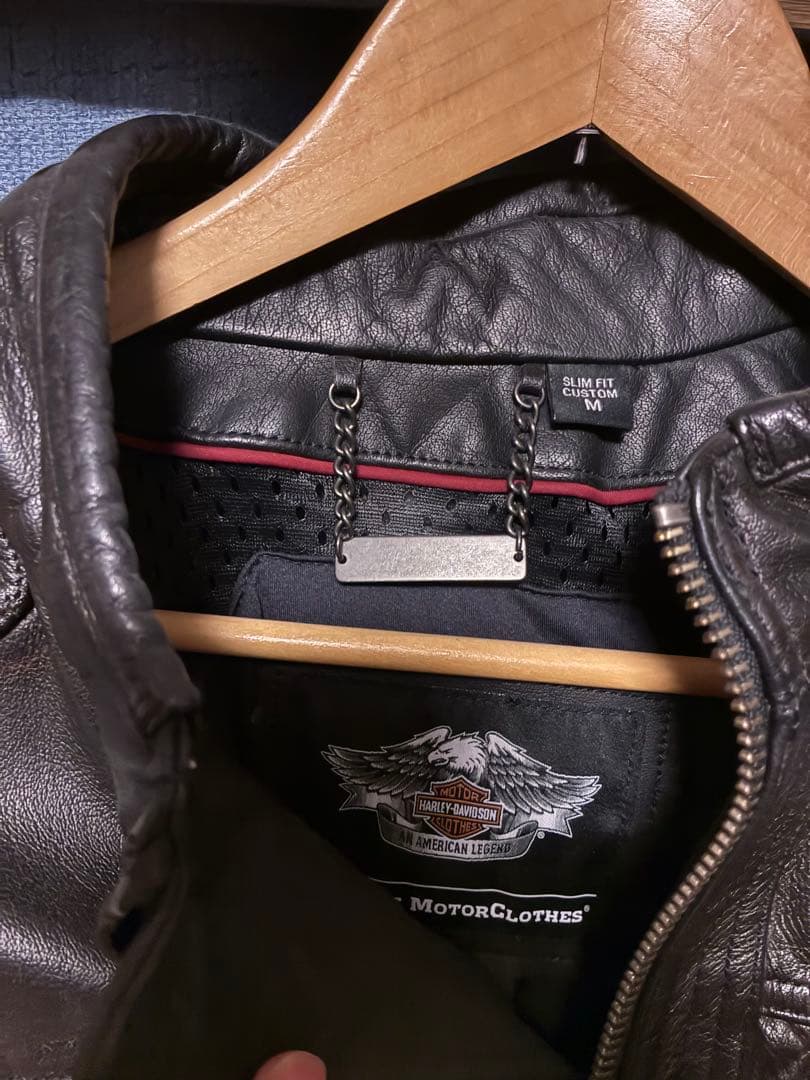 ハーレーダビッドソン ブラウンレザーライダースジャケット