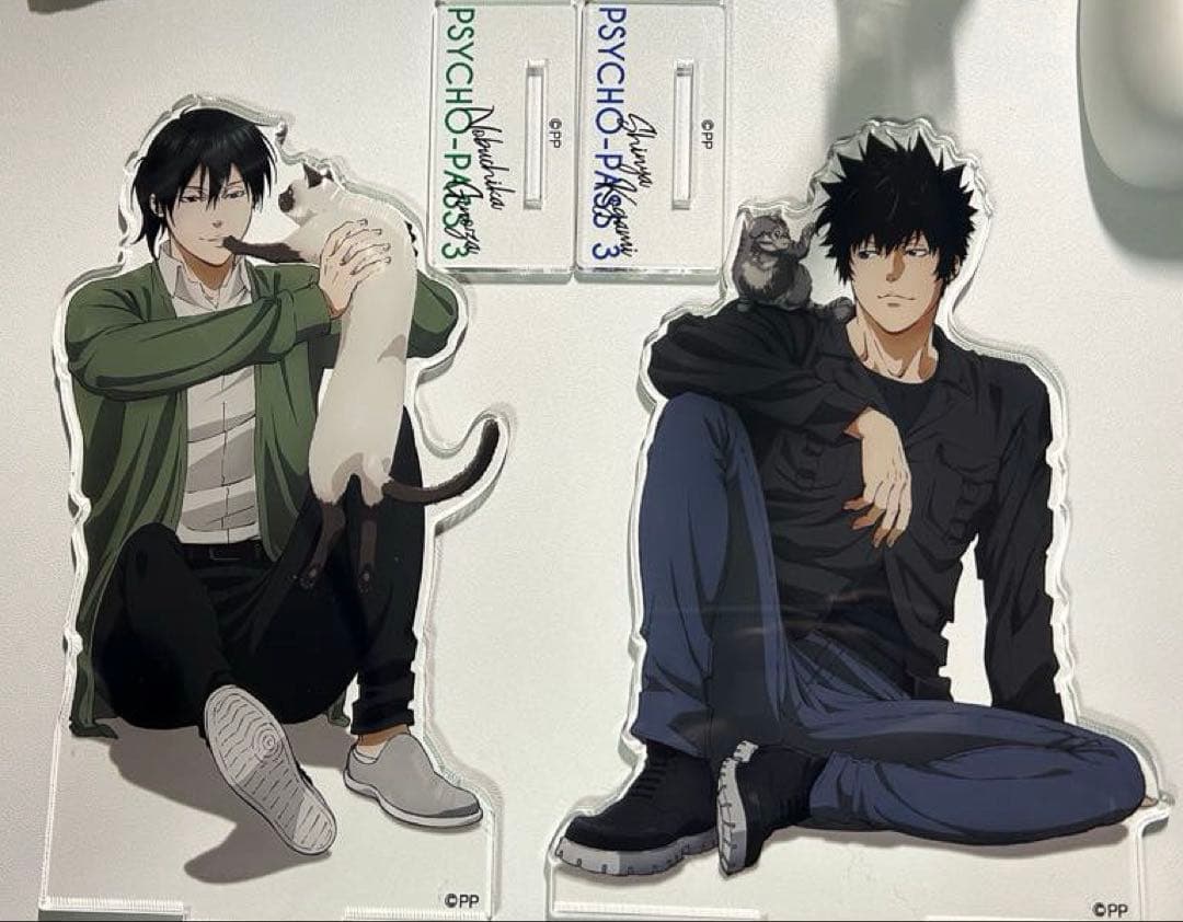 PSYCHO-PASS 宜野座伸元 狡噛慎也 アクリルスタンド 猫 描き下ろし