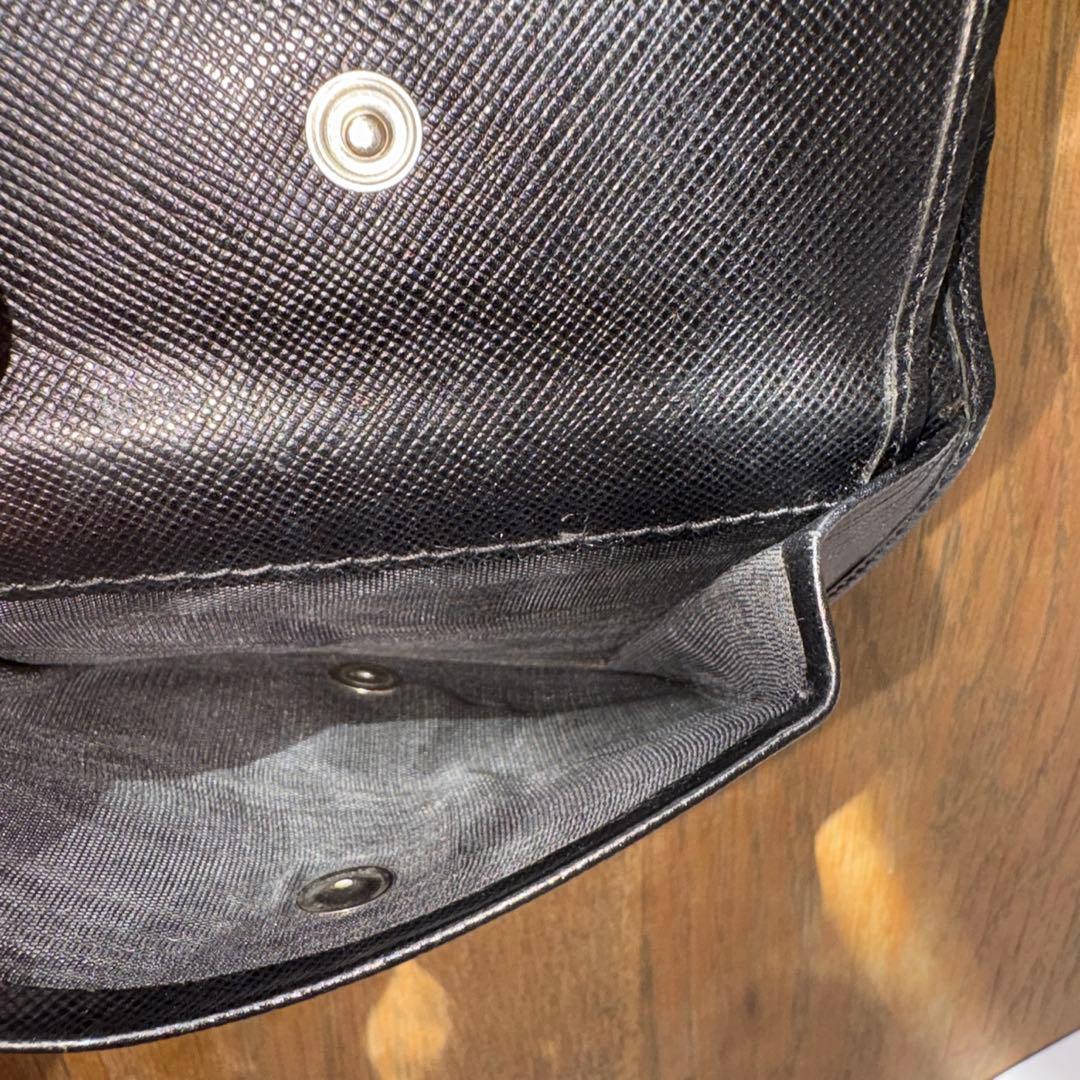 専用PRADA プラダ ブラック 三つ折り財布 サフィアーノレザー