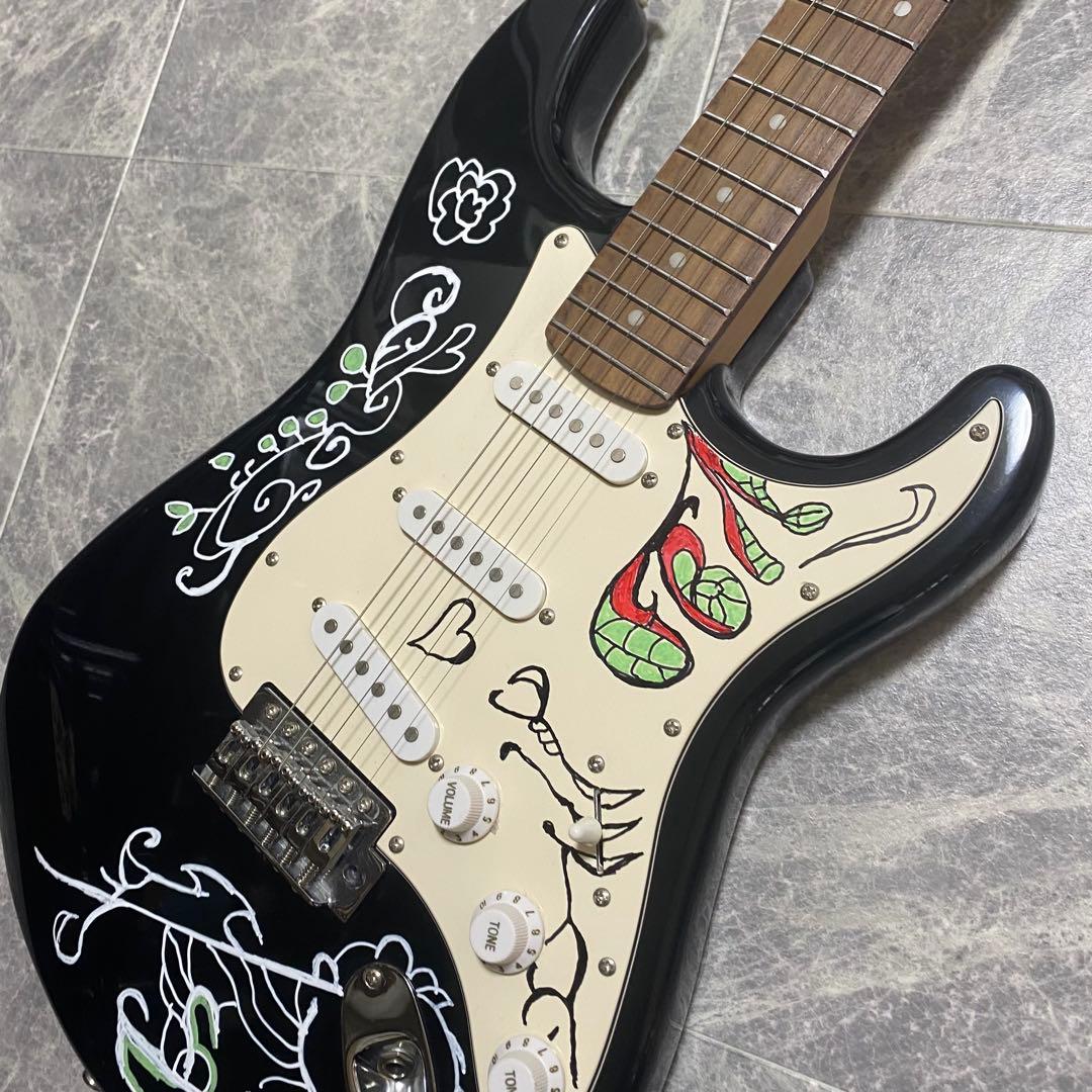 ブラックストラトキャスター ジミ・ヘンドリックス サイケ柄