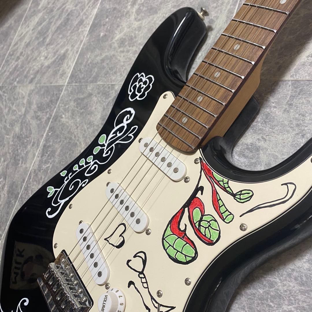 ブラックストラトキャスター ジミ・ヘンドリックス サイケ柄