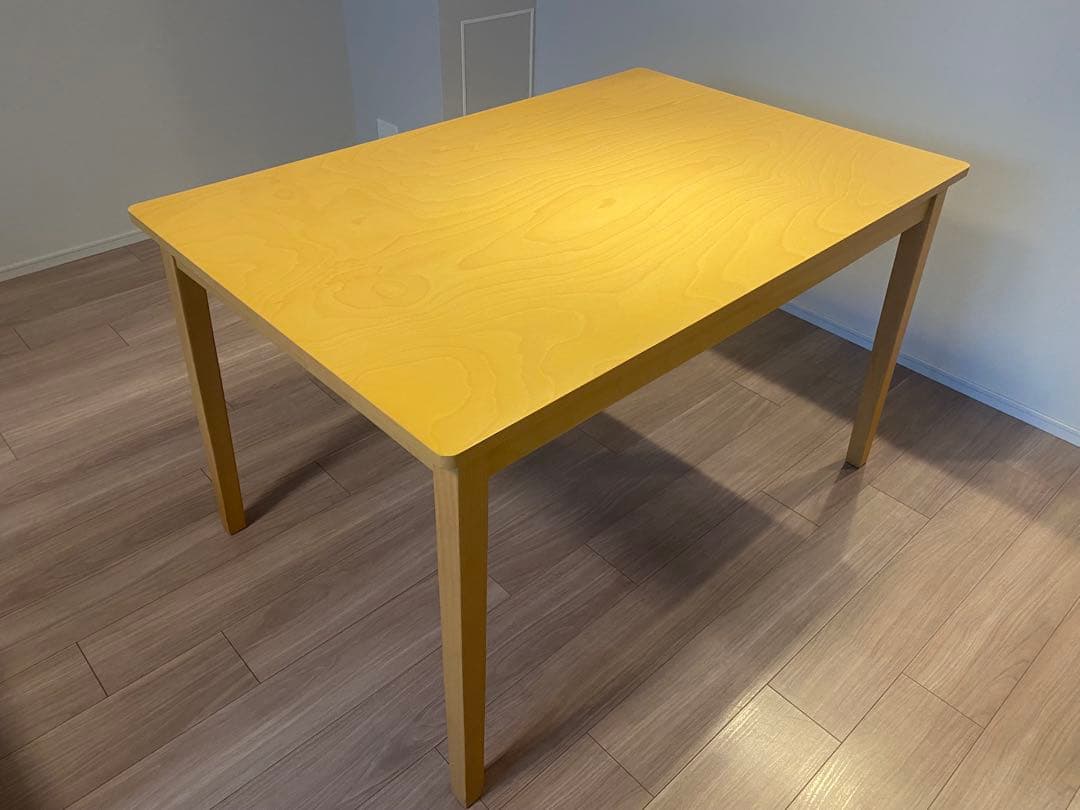【最終価格】イエロー 木製 ダイニングテーブル