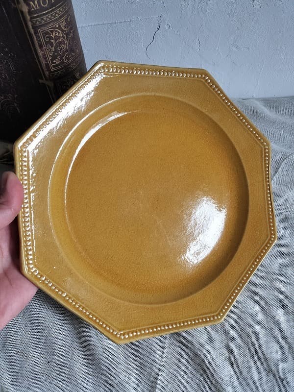 フランス アンティーク ピション オクトゴナル 陶器 皿