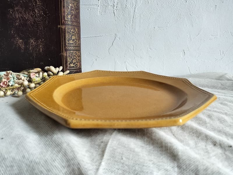 フランス アンティーク ピション オクトゴナル 陶器 皿