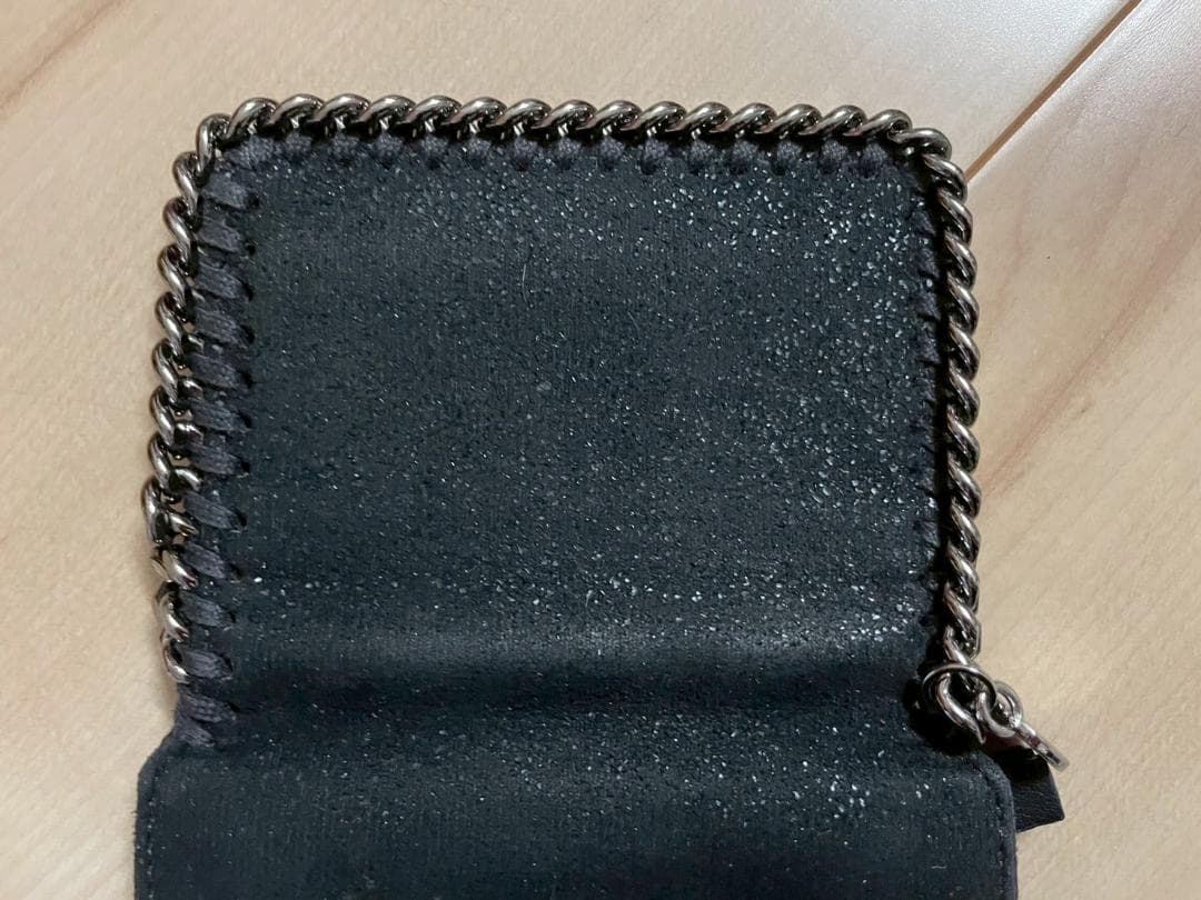 ステラマッカートニー　三つ折り財布　財布 ウォレット コンパクト　ファラベラ　黒