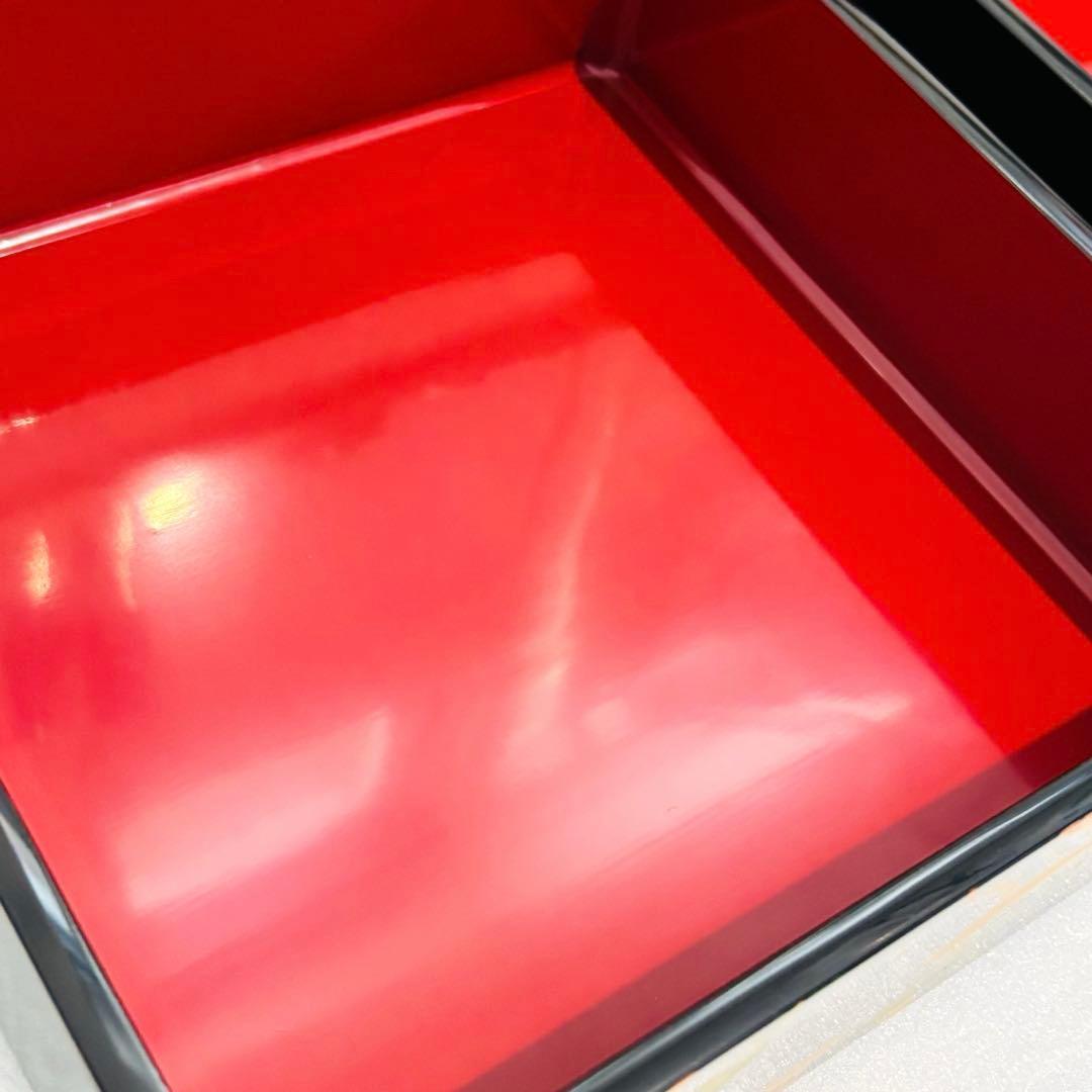 ⭐️ 会津塗 天然木漆器 石楠花蒔絵 三段重 美品 ⭐️