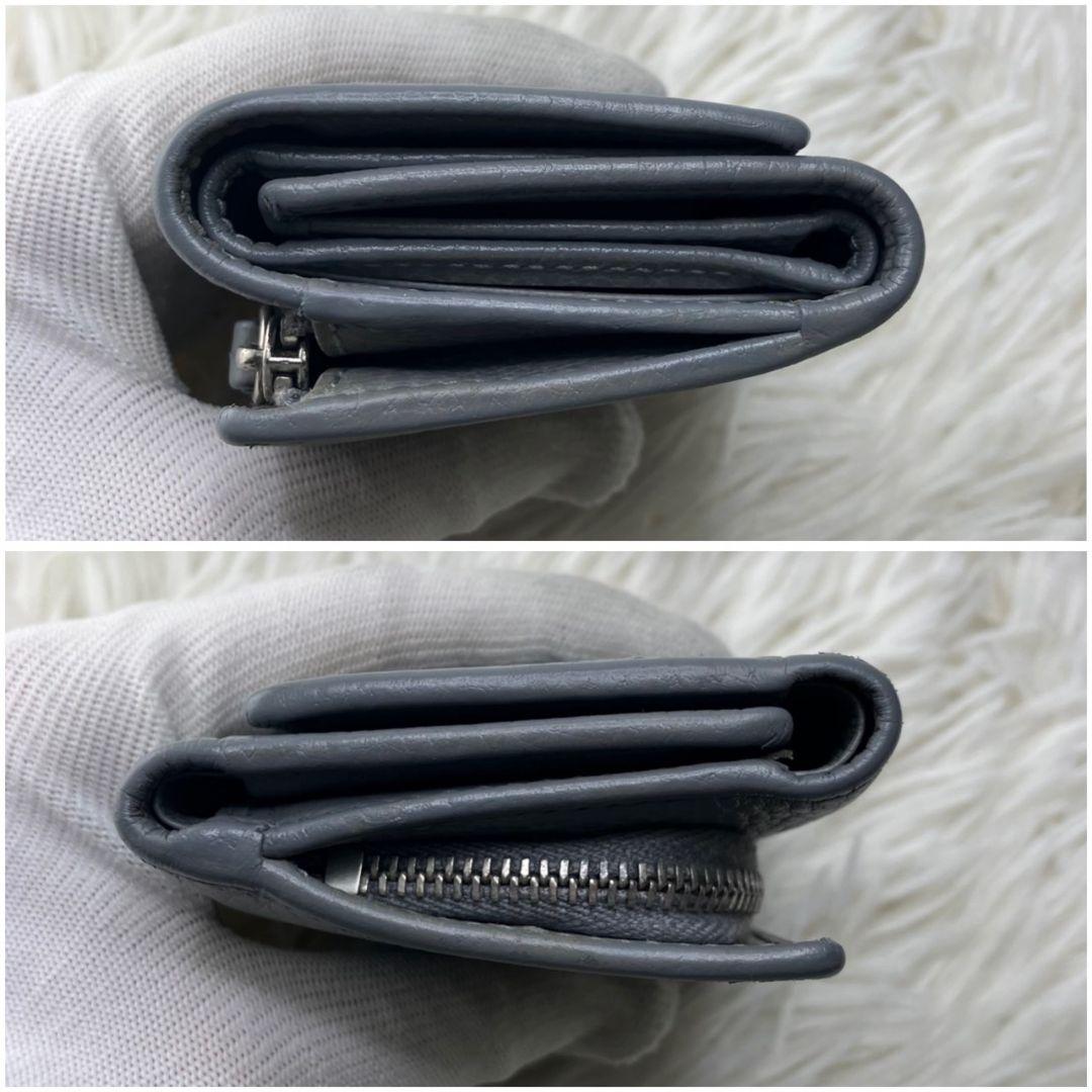 【✨現行品✨】グッチ　ggマーモント 三つ折り財布　グレー