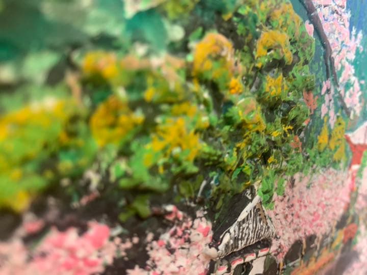 京都　漆喰画　絵画