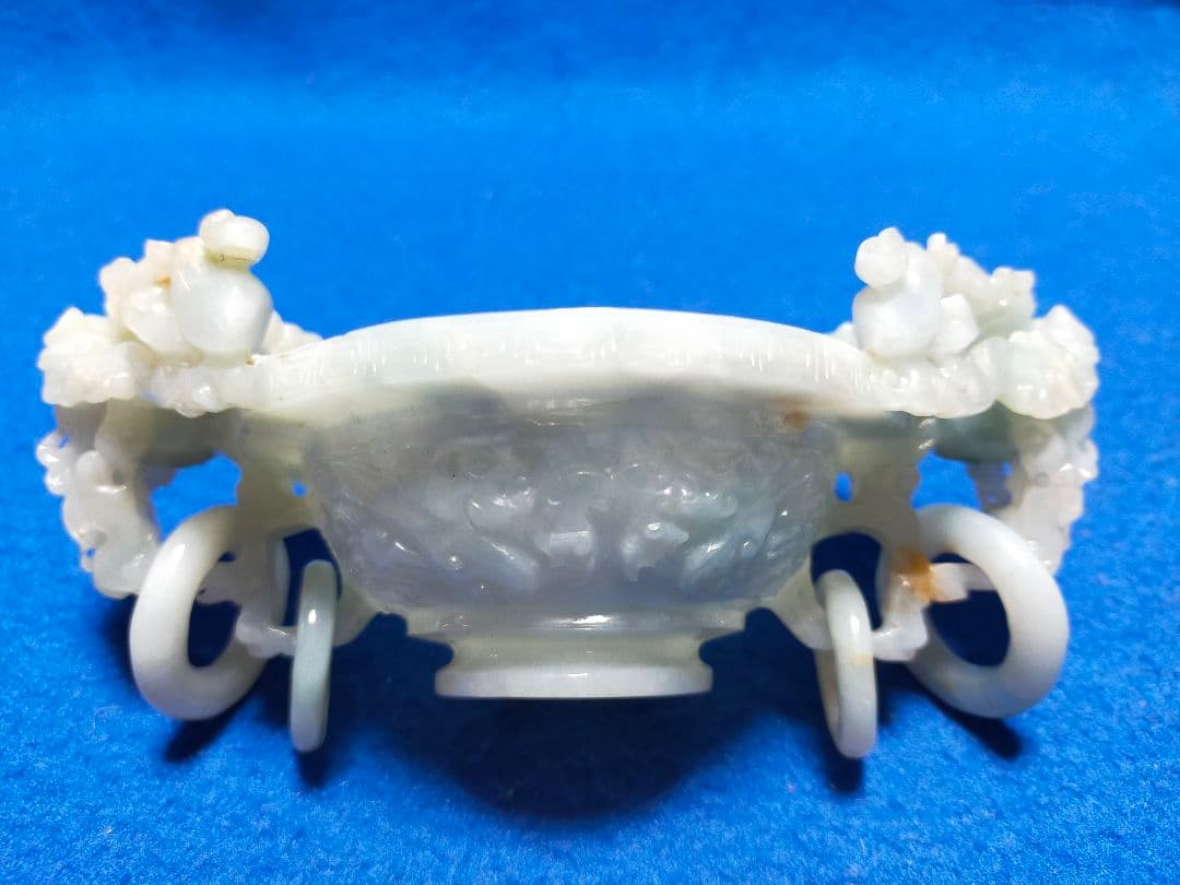 香炉 天然翡翠(硬玉) 彫刻 置物