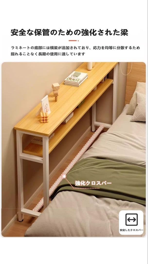 コンソールテーブル ナチュラルウッド サイドテーブル 100x20x100cm