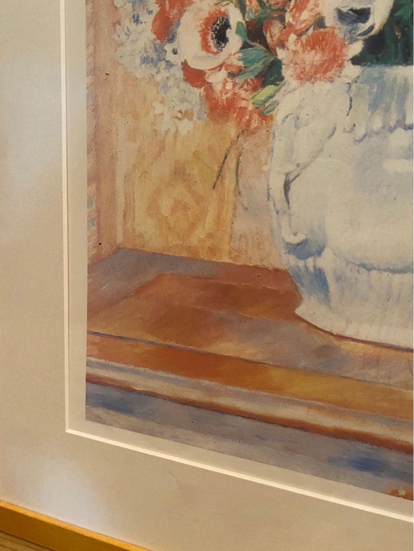 ピエール=オーギュスト・ルノワール 花のある静物 インテリア 額縁