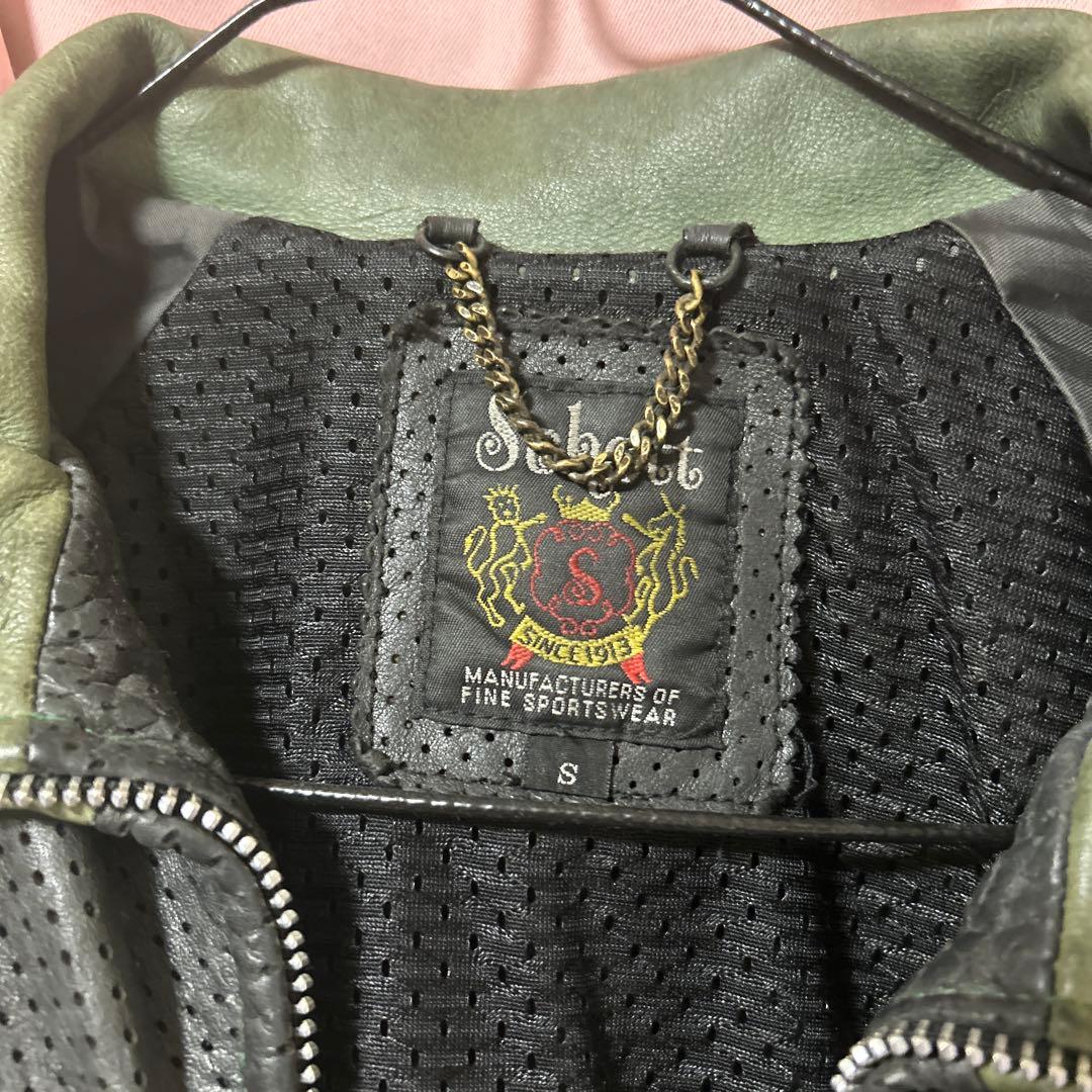 Schottパンチングレザーライダース