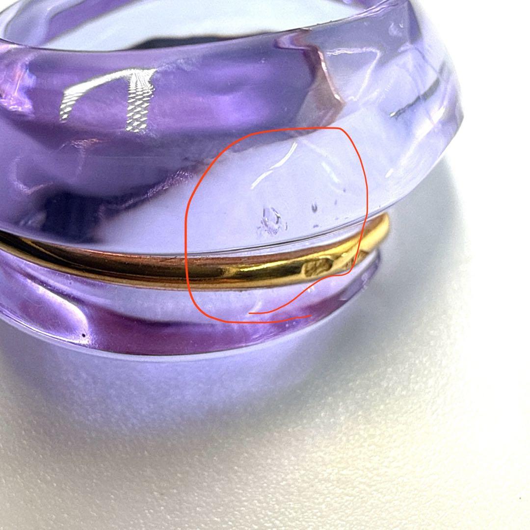 Baccarat バカラ 750 クリスタルガラス コキアージュ リング