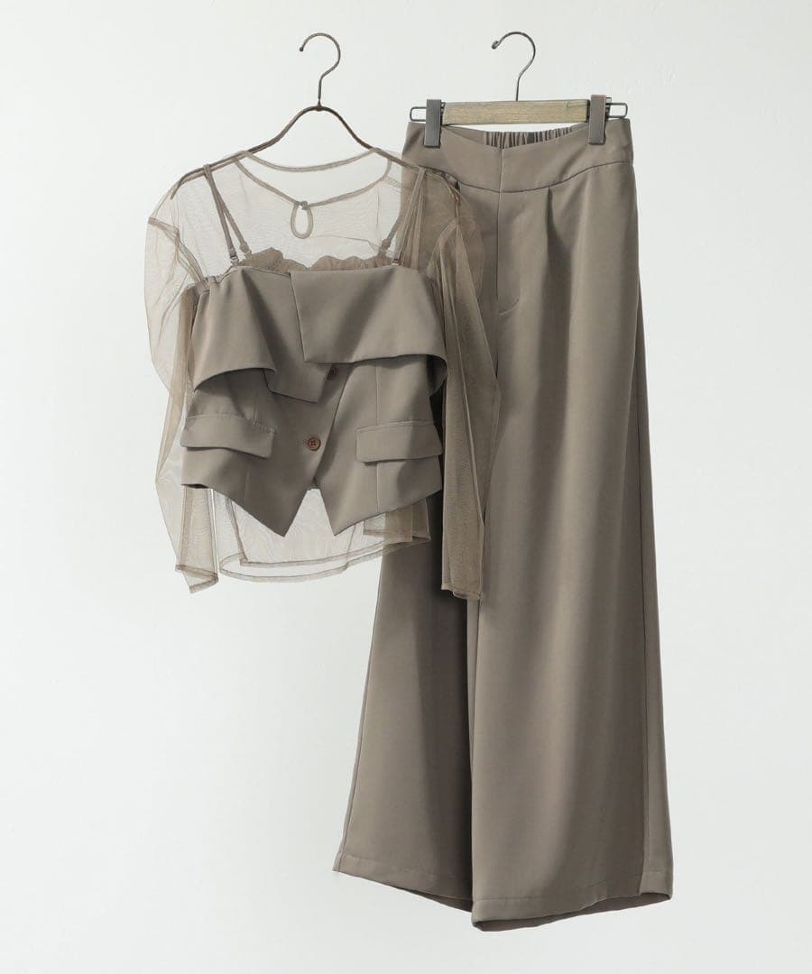 マルチウェイ チュールトップス ビスチェ パンツ 3点