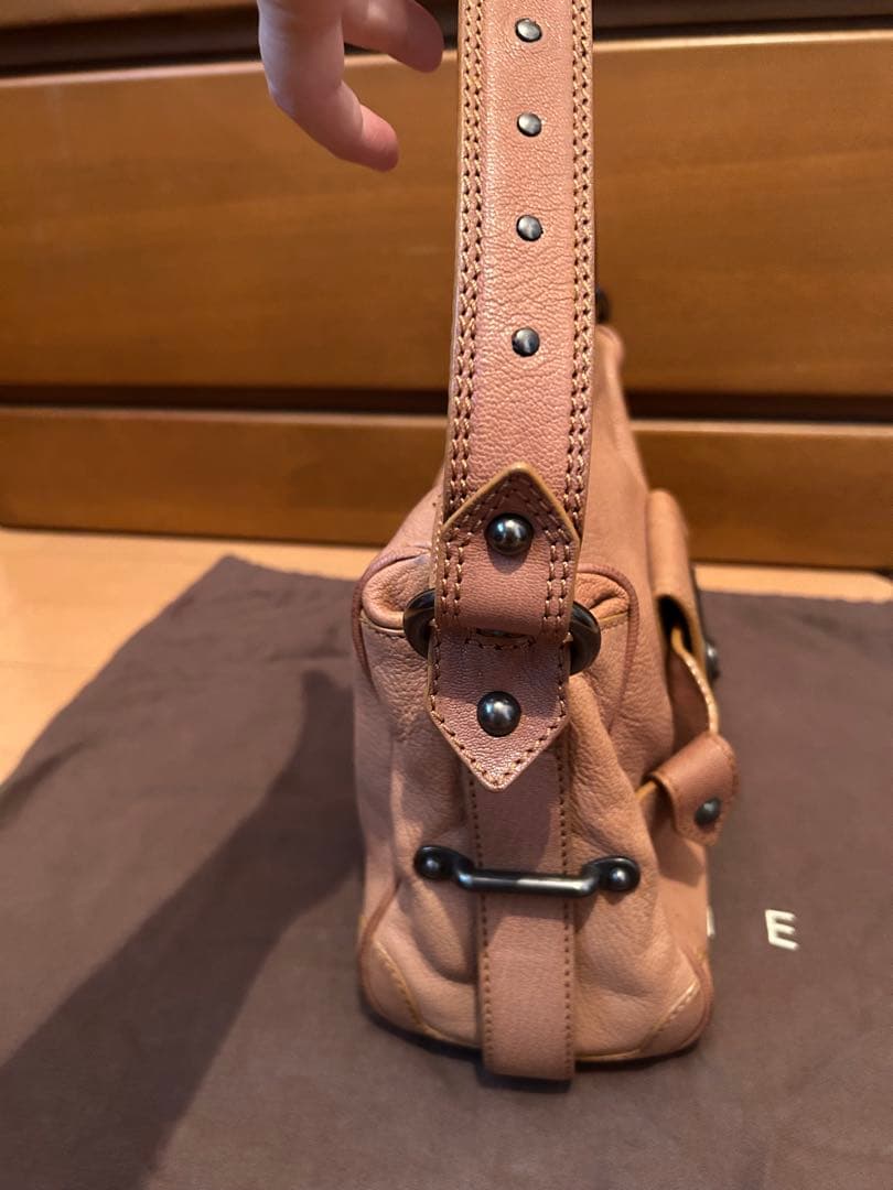【値下げ】CELINE ベージュ レザー ハンドバッグ