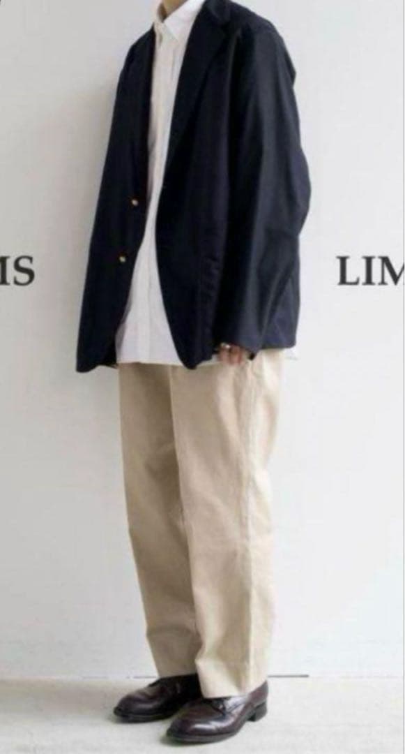 Beams 別注 Comoli 2タック ワイドテーパード チノパン パンツ