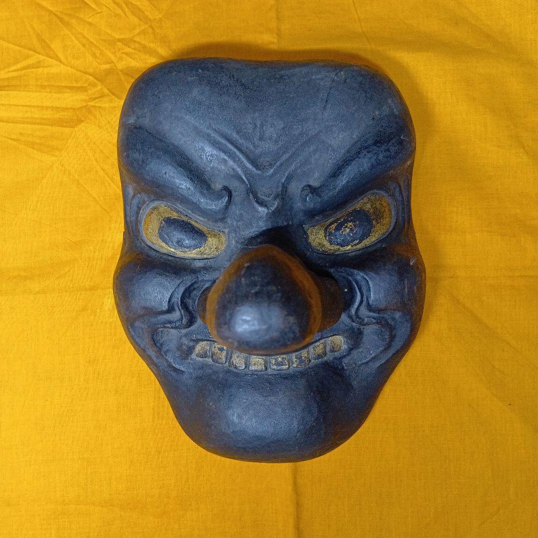 天狗面 江戸期 竈神 カマドガミ 釜神 民間信仰 呪物 妖怪 木彫り お面