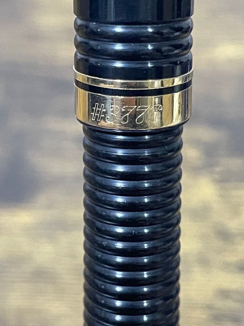 未使用に近い　1970年代　初期型　ギャザード　エボナイト　14金　万年筆　中字