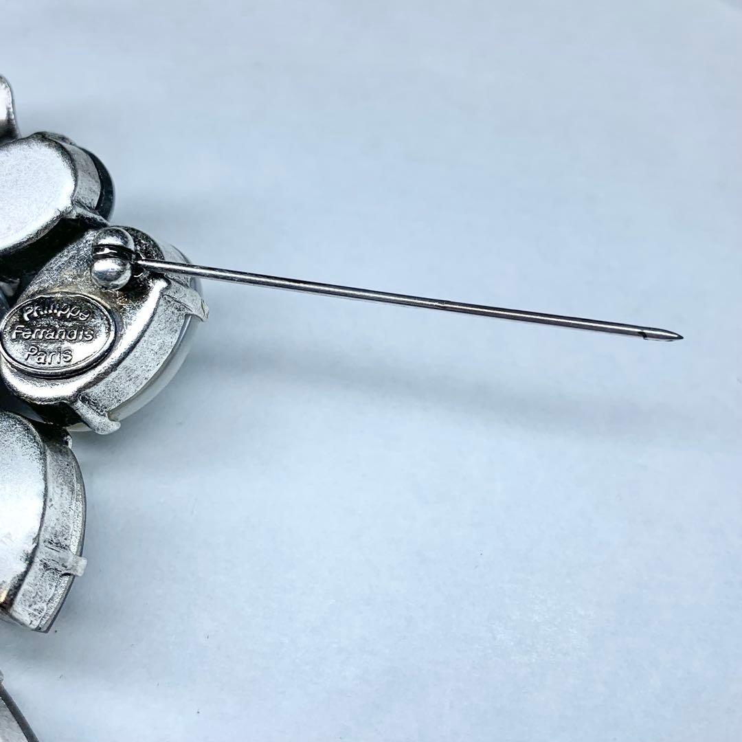 希少 フィリップフェランディス ブローチ ビジュー 蝶装飾 クリスタルストーン