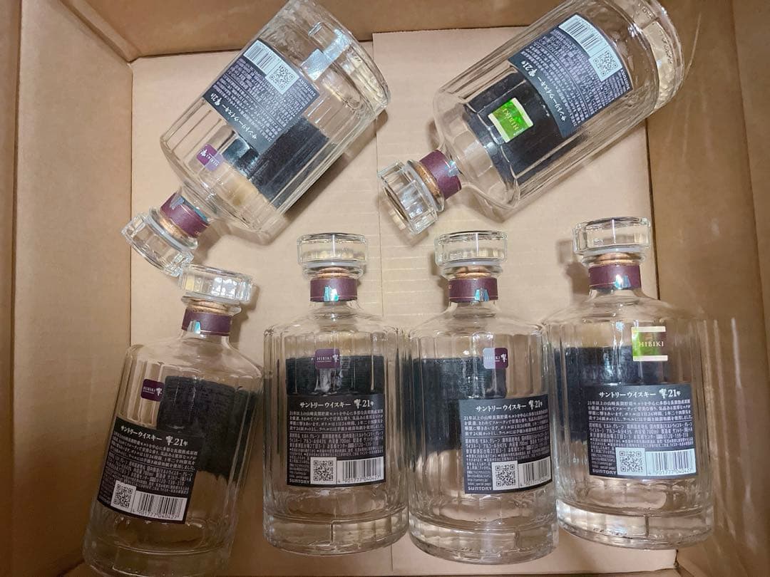 響21年　ウイスキー　空瓶6本