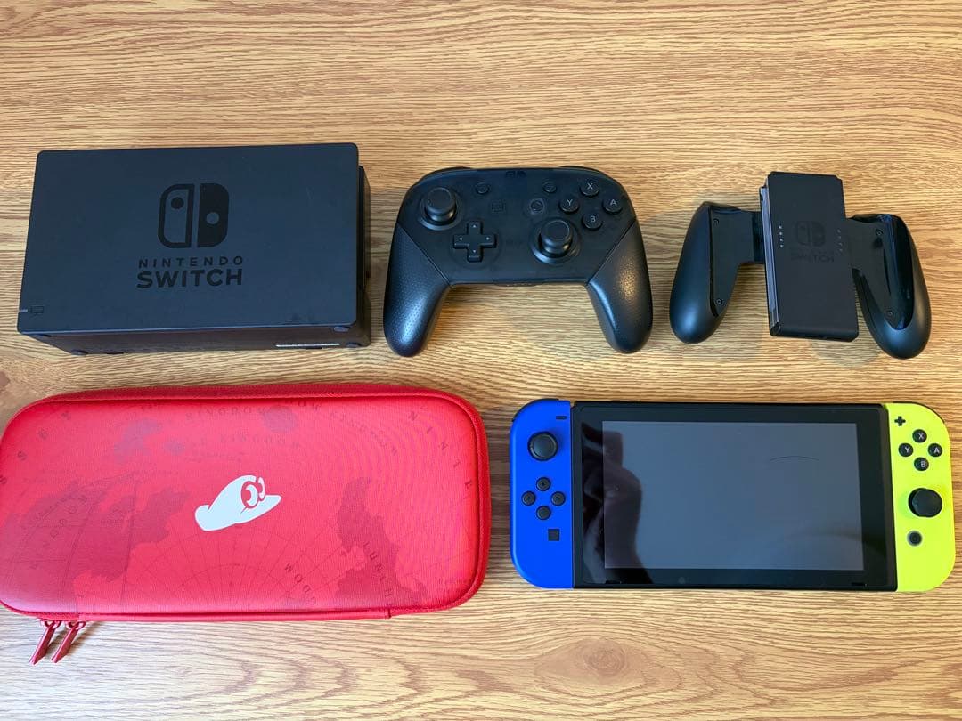 Nintendo Switch本体(箱無し)+プロコン+ケース+SDカード