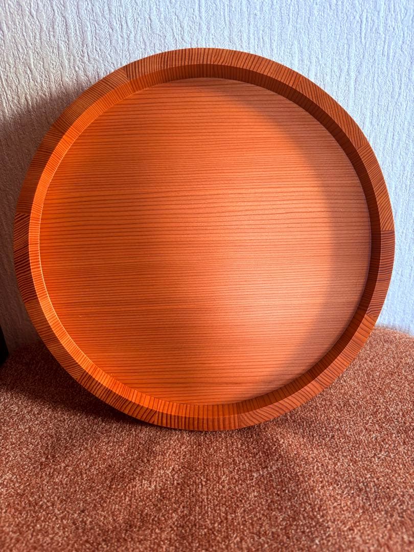 天然秋田杉！ 樽富かまた 桶樽 お盆 (菓子器) & 和柄箸袋セット