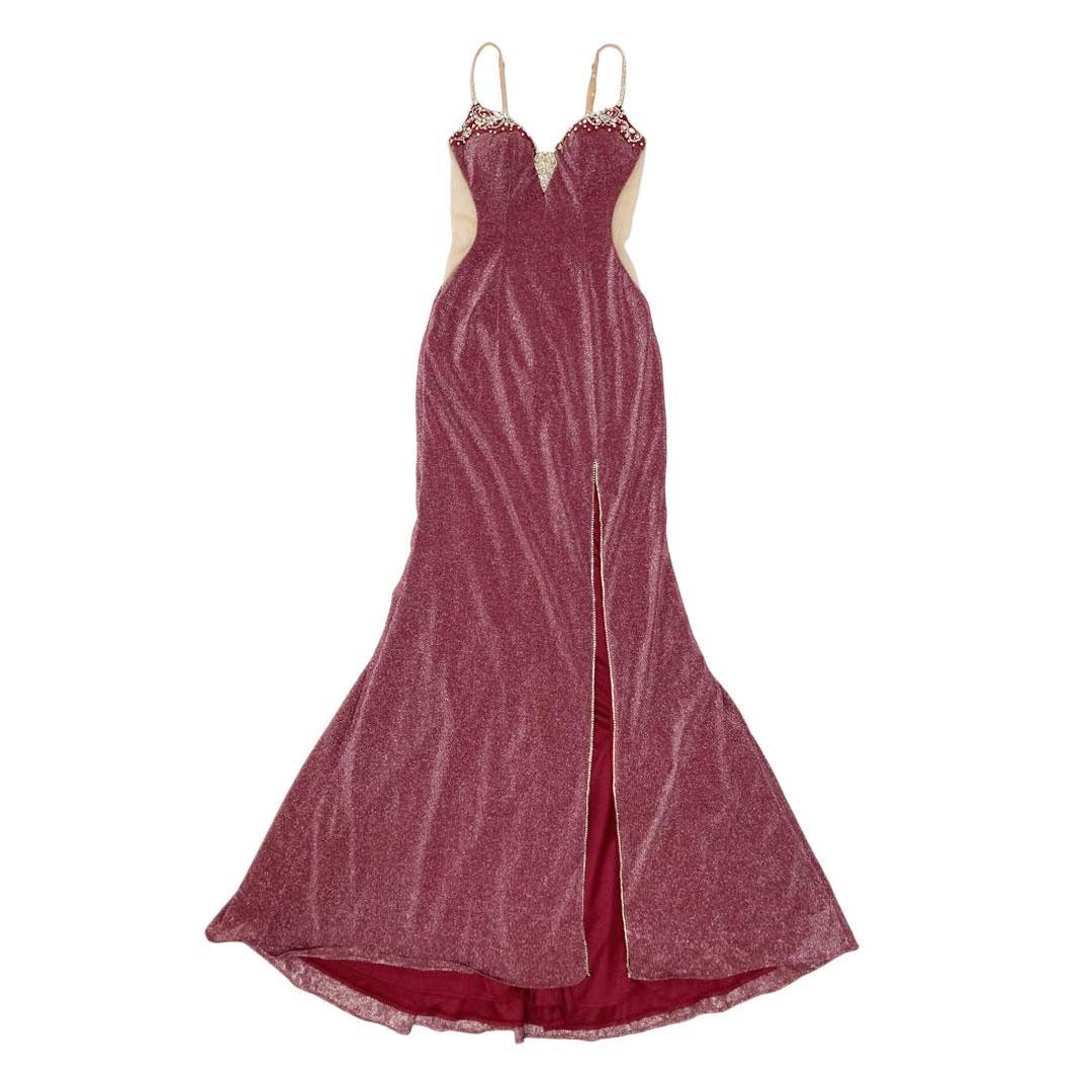 AngelR エンジェルアール バストビジュータイトロングドレス レッド