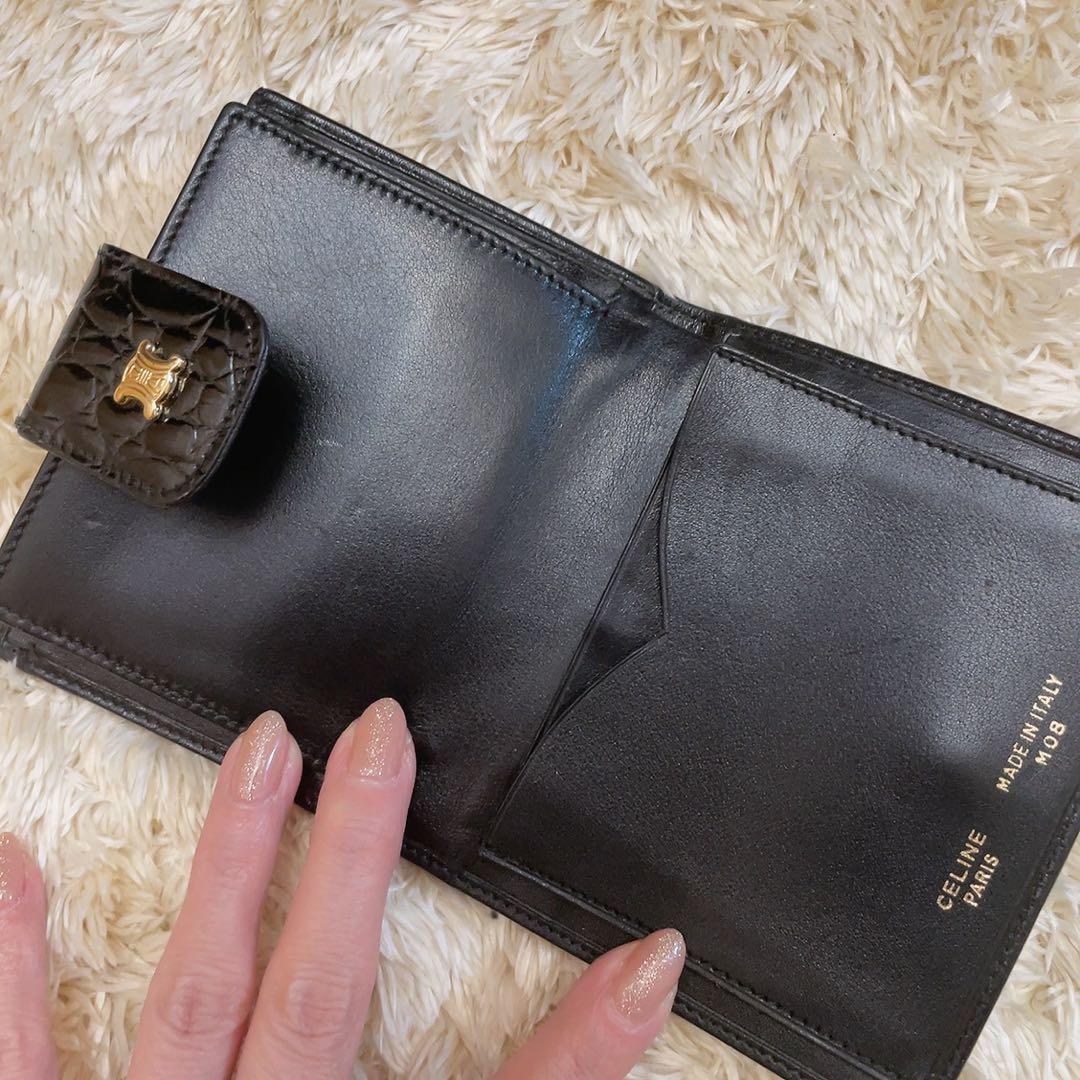 CELINE 二つ折り財布 ブラック　ヴィンテージセリーヌ