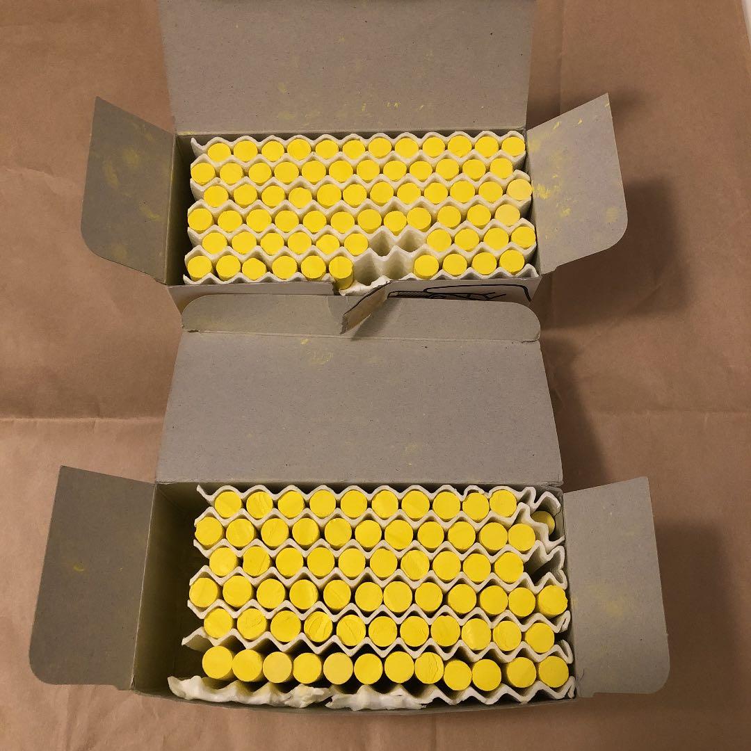 チョーク　ダストレスチョーク　黄赤青白　4色　5箱セット