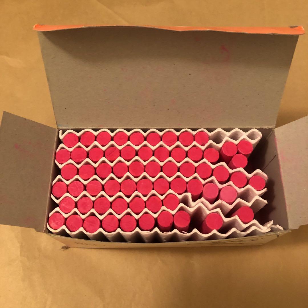 チョーク　ダストレスチョーク　黄赤青白　4色　5箱セット