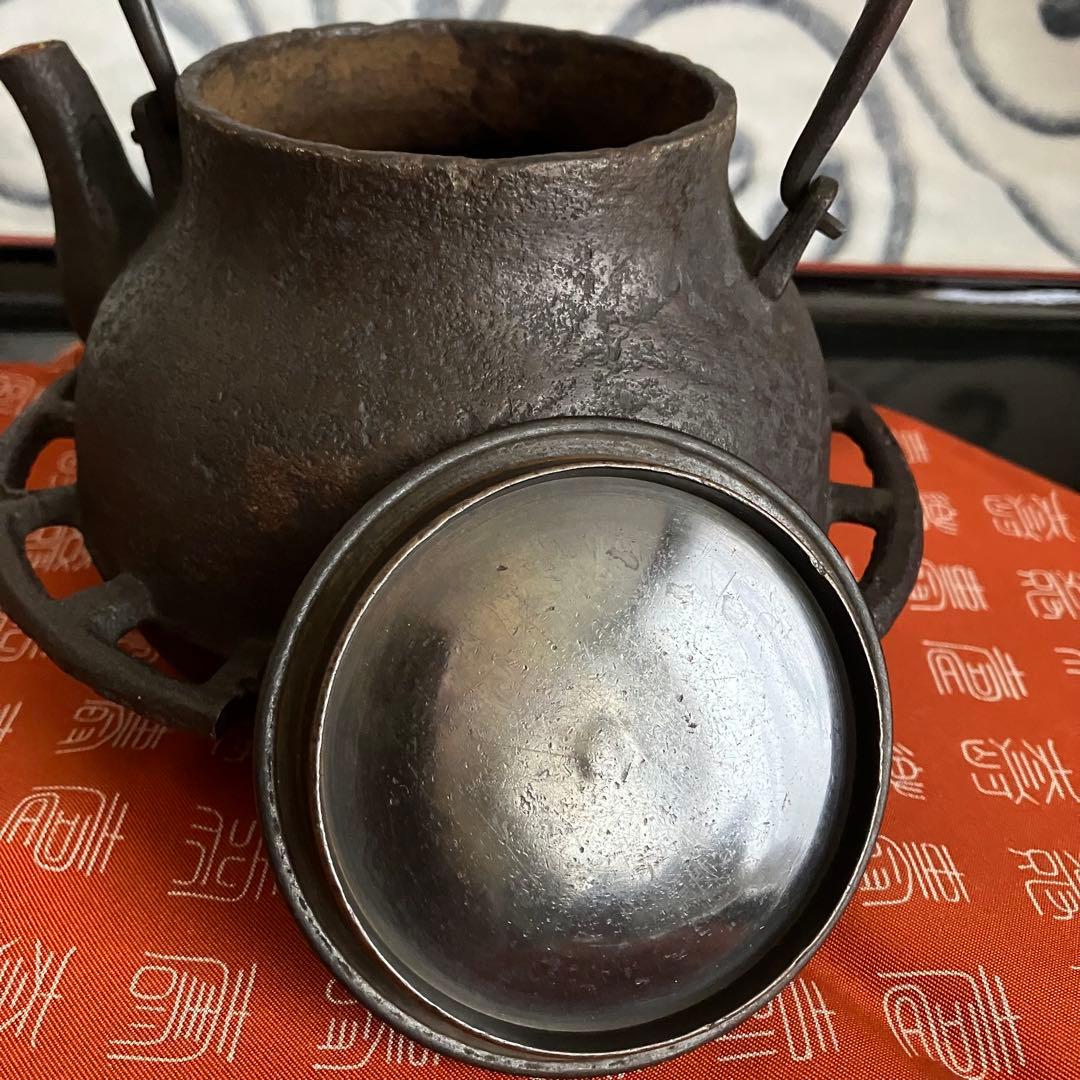 茶道具 羽根付鉄瓶