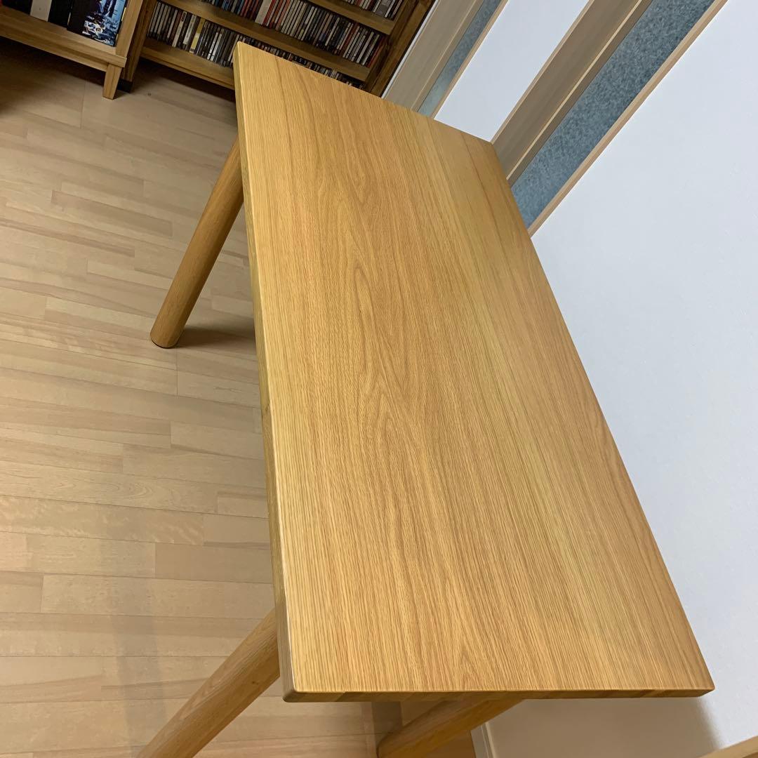 無印良品　オーク無垢材　ダイニングテーブル W1200×D600×H720
