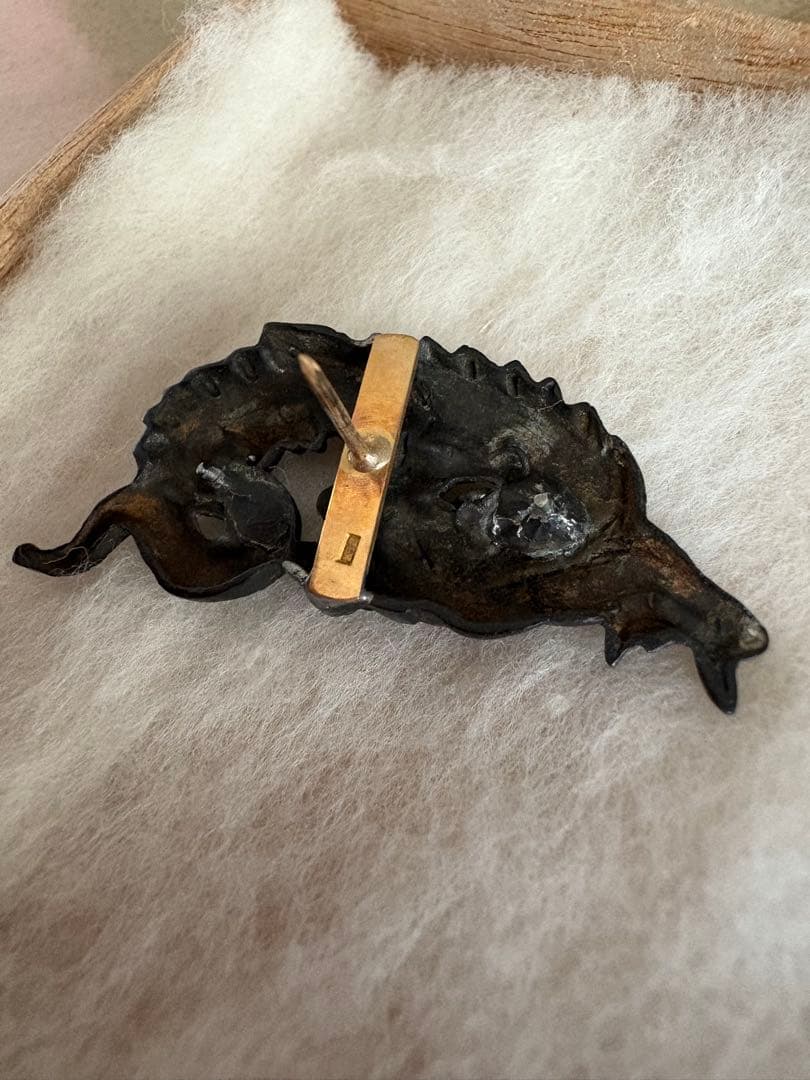 目貫　龍　赤銅　ネクタイピン