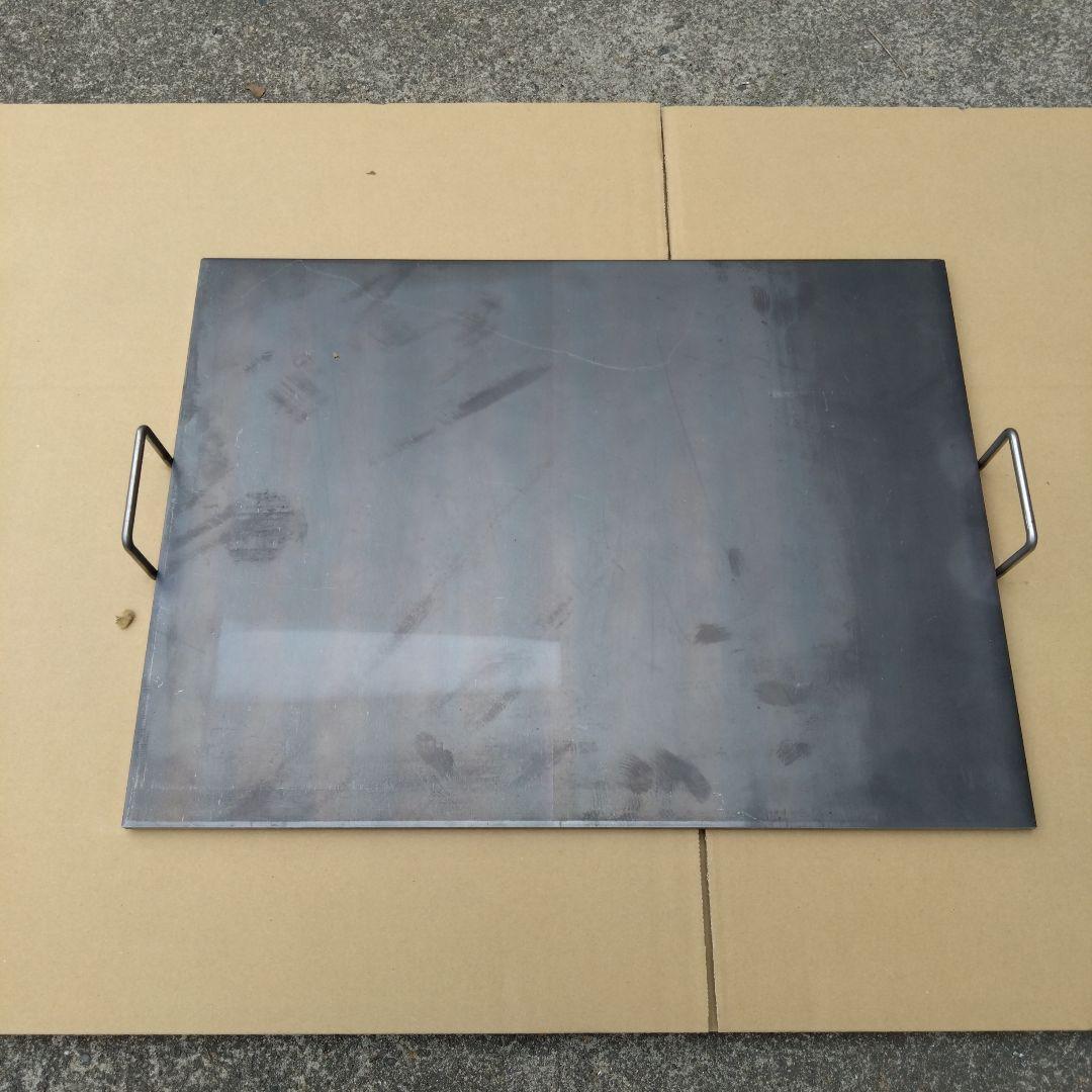 鉄板　持ち手付き　６００mm✕４５０mm　キャンプ　お好み焼きそば　学園文化祭