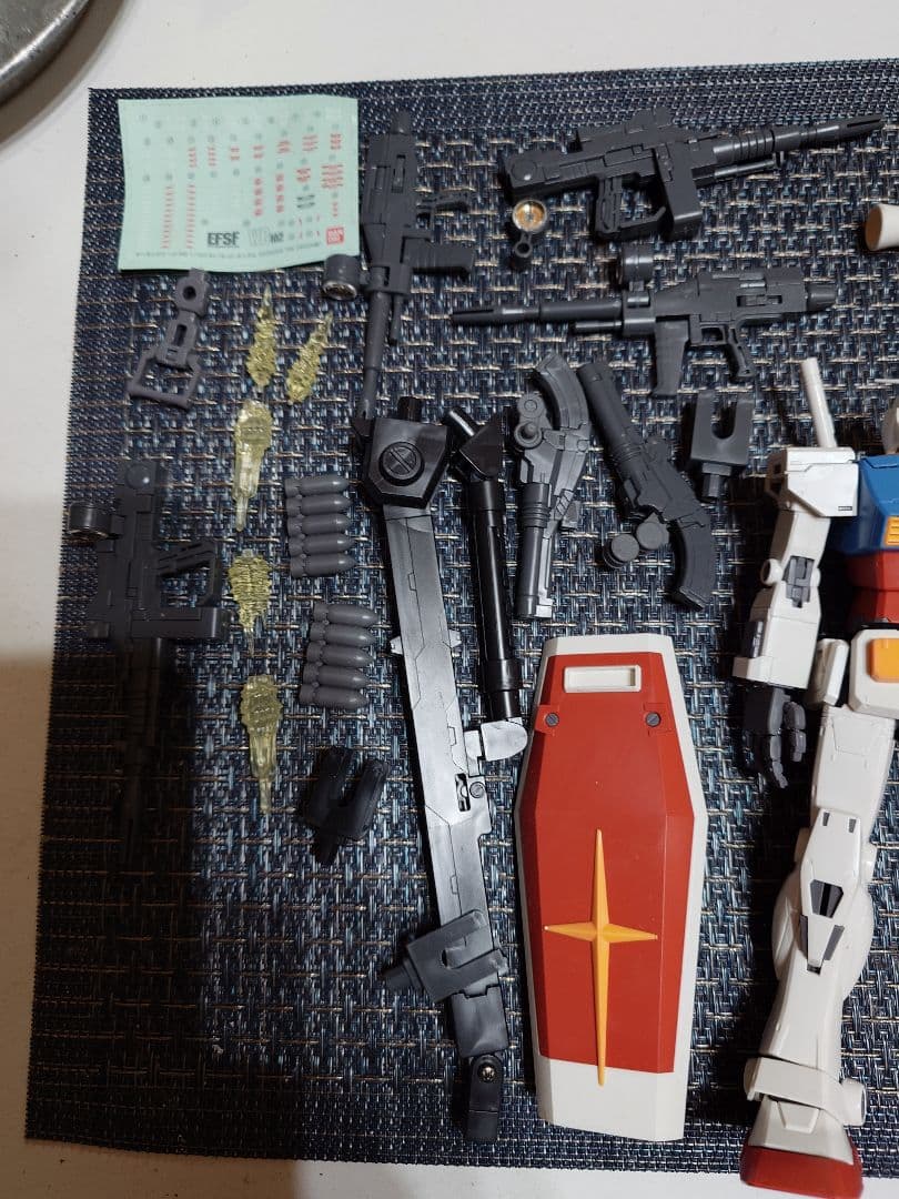 MG/TheOrigin版ガンダム＋アクションベース付き（中古品）