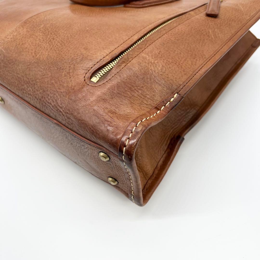 土屋鞄　ビジネスバッグ　ウルバーノ　シティトート　レザー　ブラウン　A4可