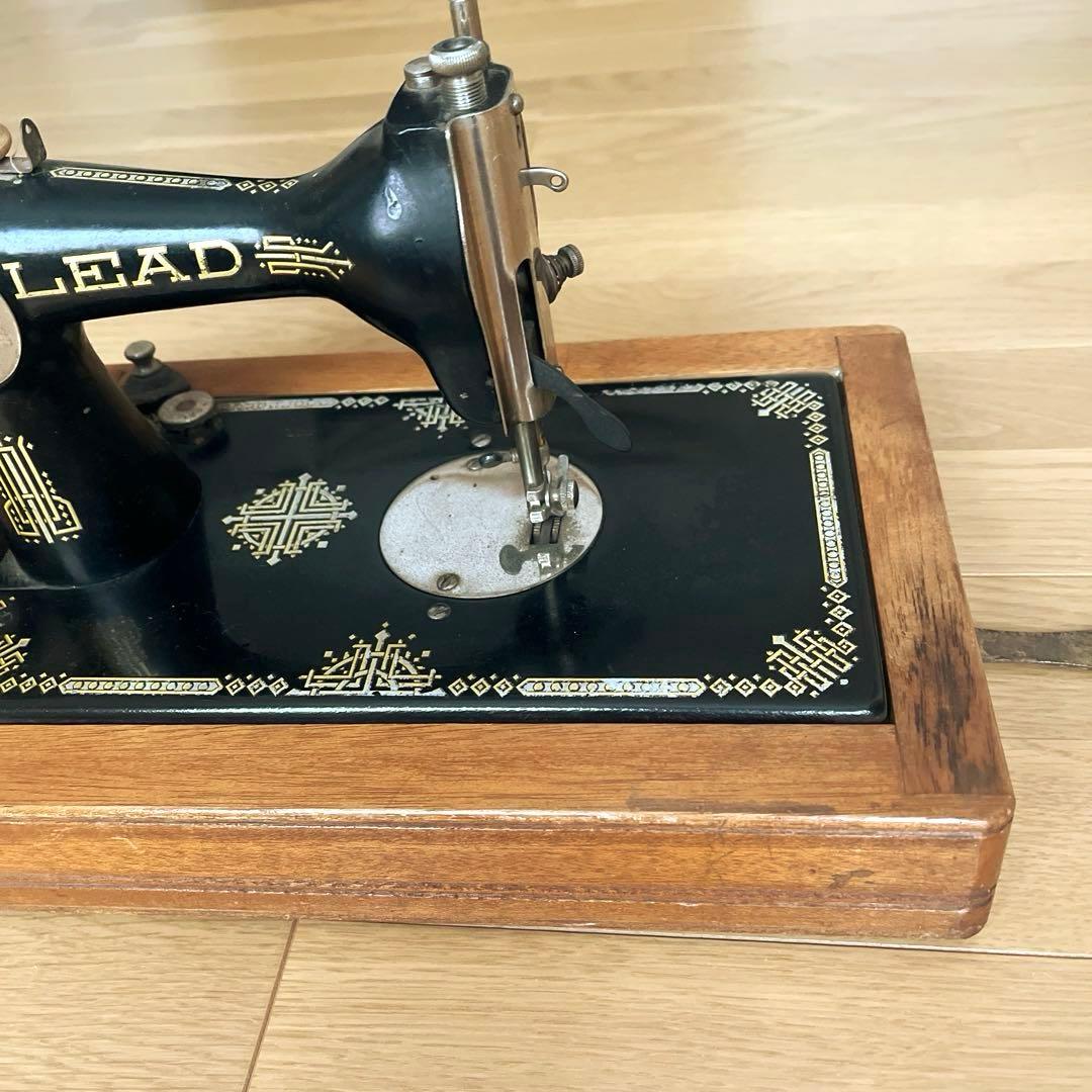 古道具　アンティーク　手回しミシン　LEAD インテリア