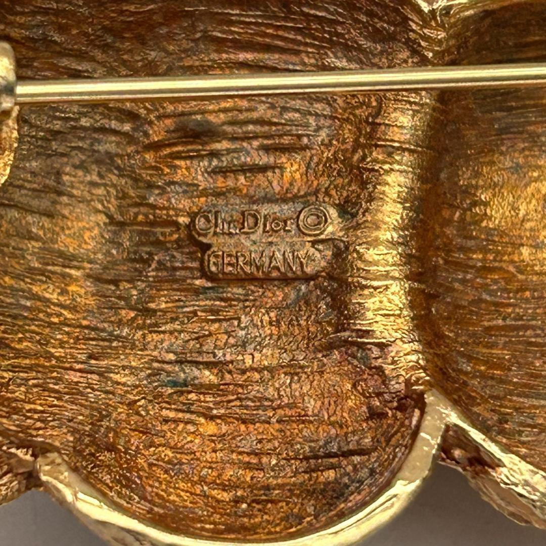 ジ*ン様 Christian Dior ブローチ　フクロウモチーフ　現状品　ヴィ