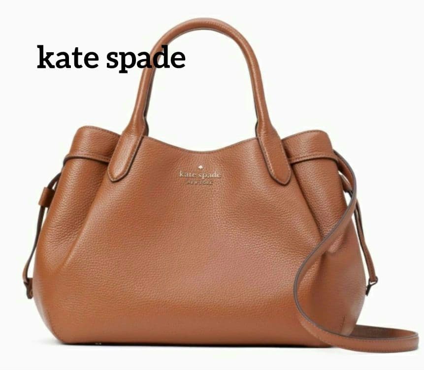 【極美品】ケイトスペード ダンプリング ラージ サッチェル ブラウン レザー
