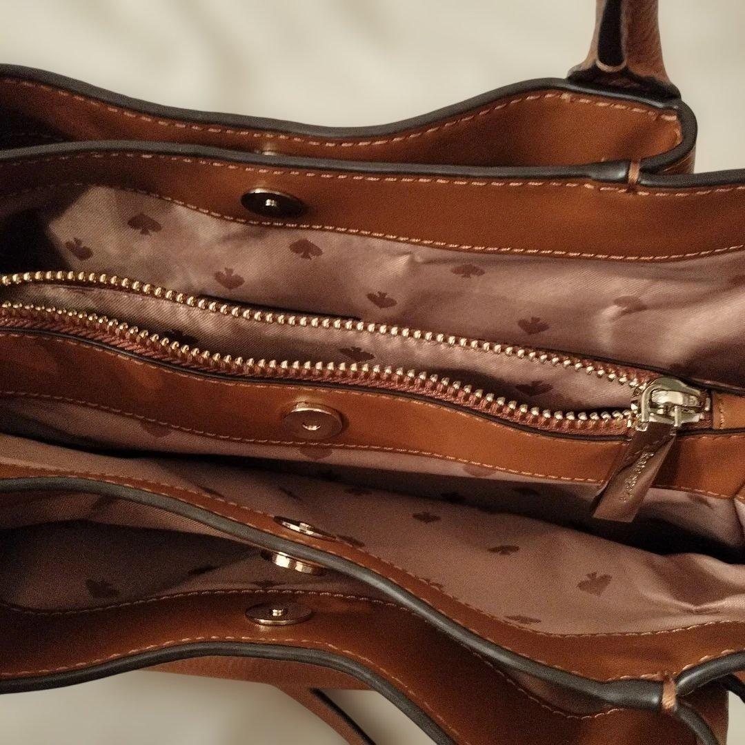 【極美品】ケイトスペード ダンプリング ラージ サッチェル ブラウン レザー