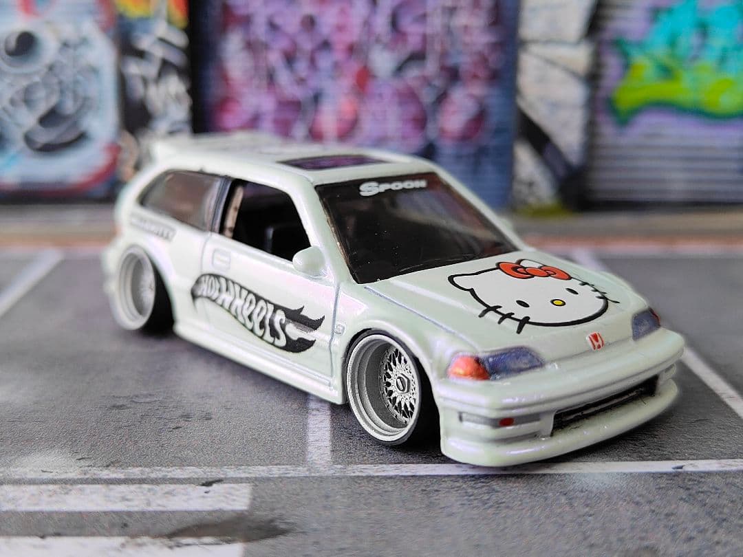 ホットウィールカスタム ホンダ シビック EF9 パープルパール☆トミカ改造