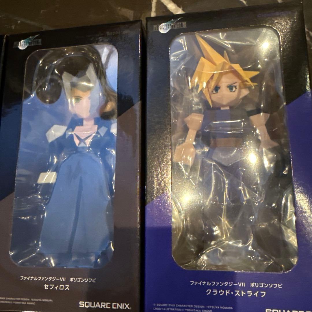 ファイナルファンタジーVII ポリゴン　ソフビ クラウド　セフィロス　ザックス