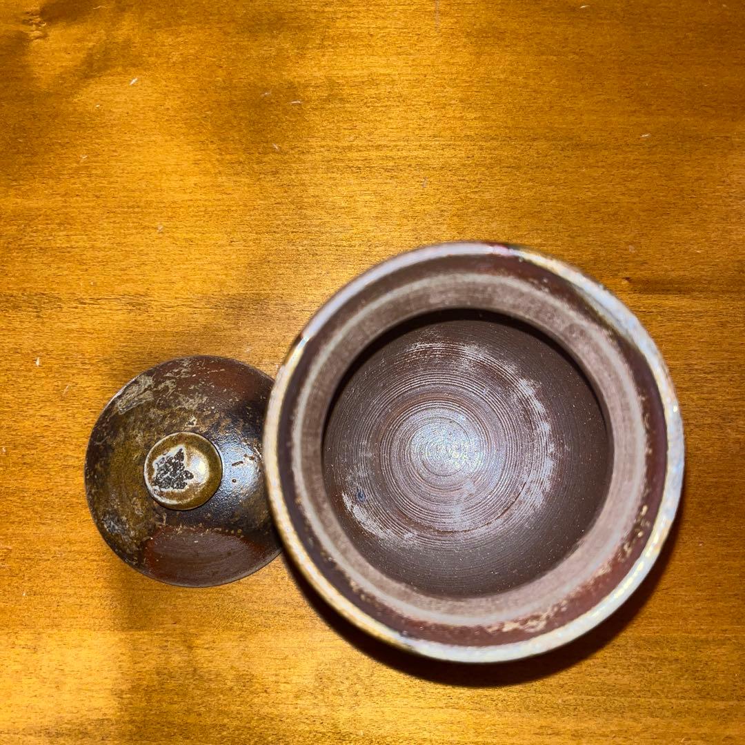 備前焼　石田安弘　蓋物