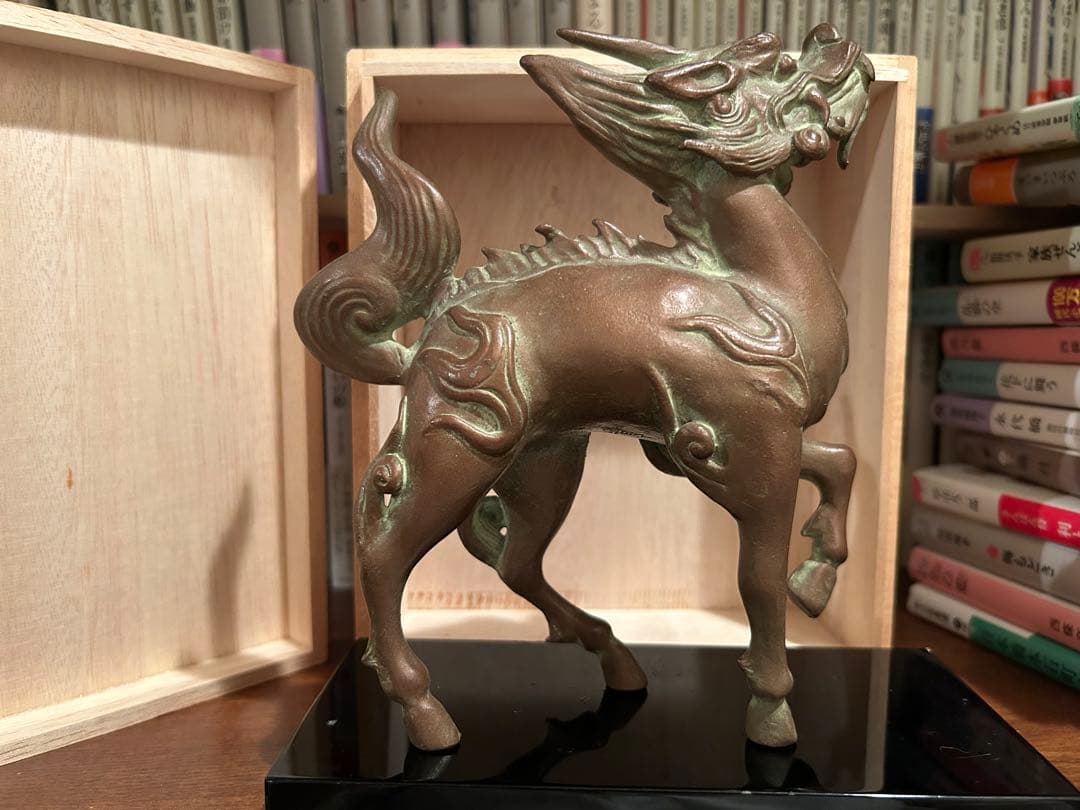蝋型青銅「麒麟」北村真一作