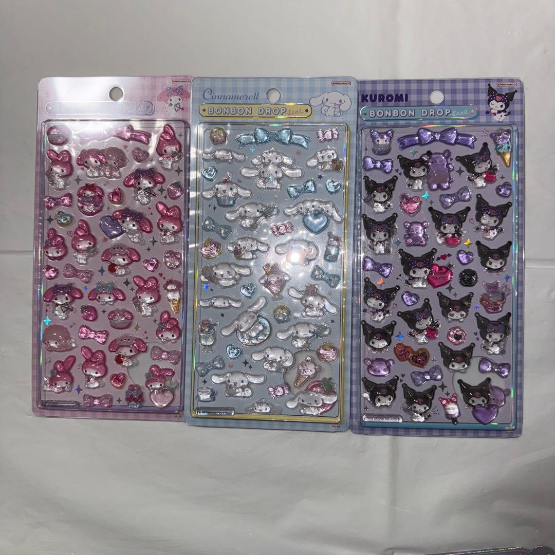 国内正規品 ボンボンドロップシール うるちゅるシール サンリオ ディズニー 5枚