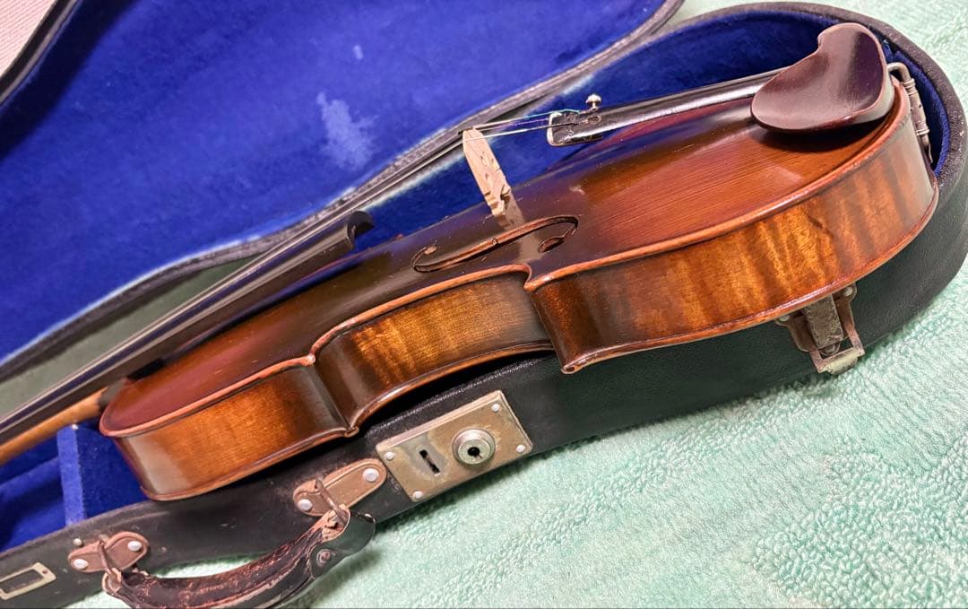 希少 推定100年前の日本オールドASAHI 4/4 虎杢 バイオリン