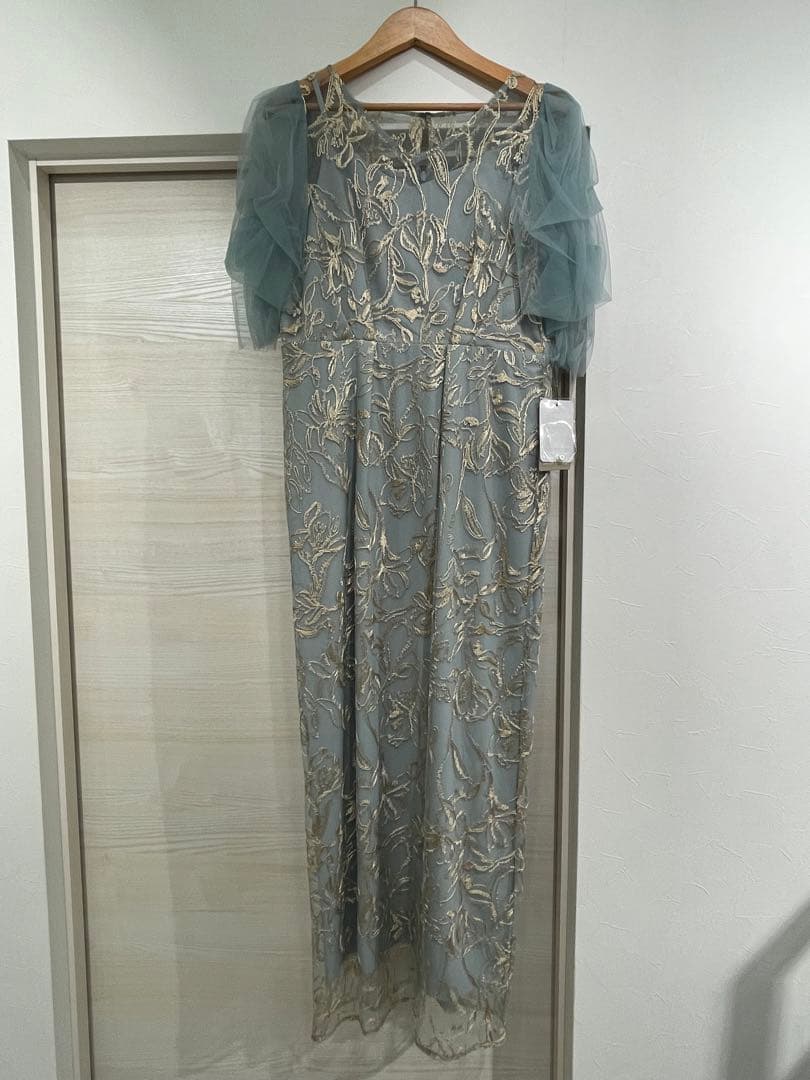 Dorry Doll フラッフィースリーブペンシルドレス　ブルー