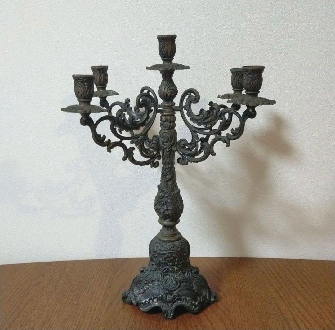 イタリア製　アンティークキャンドルスタンド