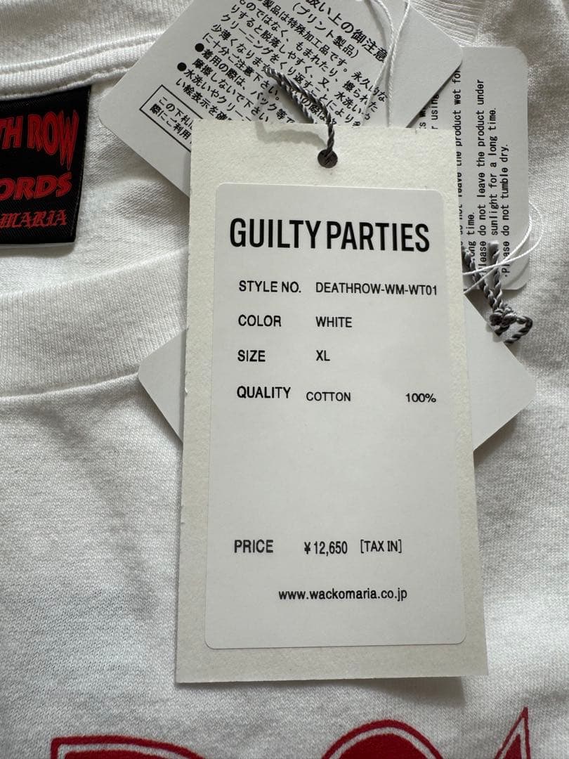 ワコマリアwackomaria DEATH ROW RECORDS Tシャツ