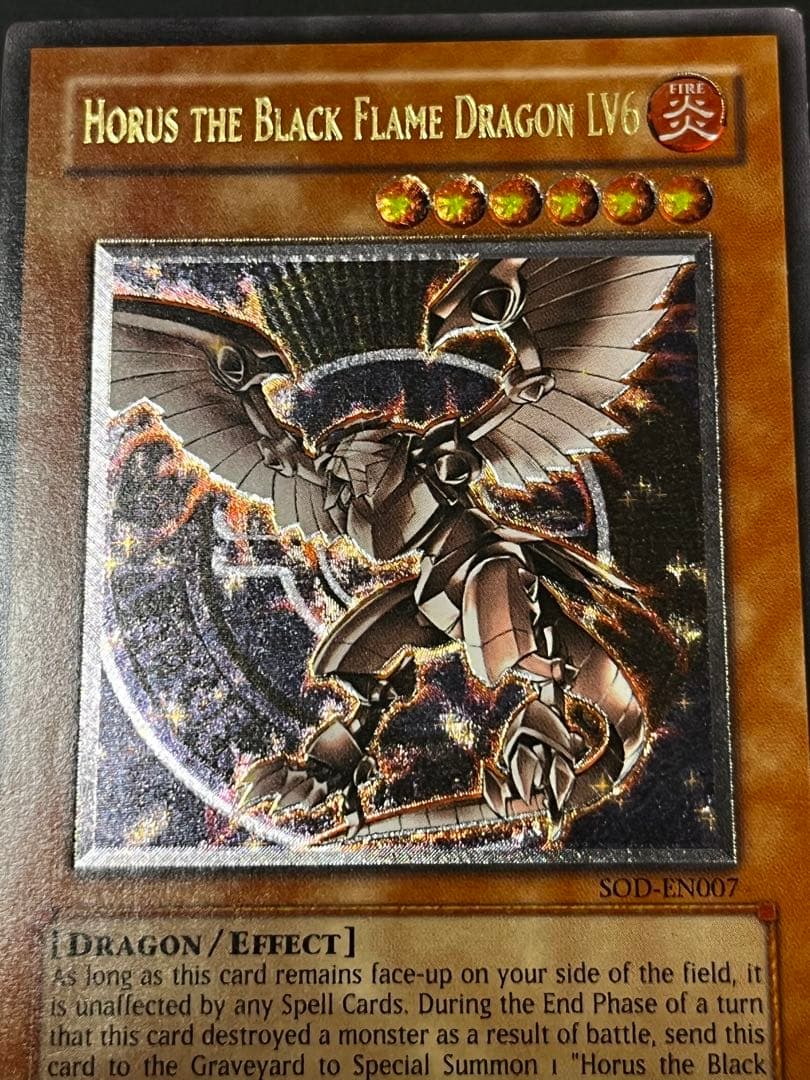 【彫強個体】ホルスの黒炎竜 LV6 SOD-EN007 レリーフ 英語 EU